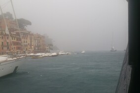 A downpour in Portofino