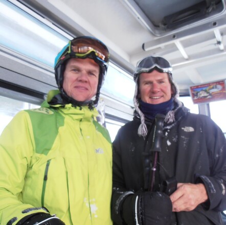 Peter and I skiing Andermatt