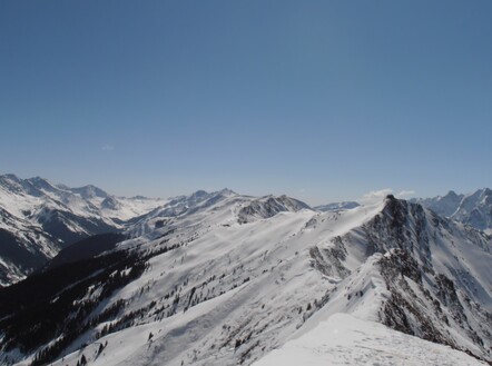 The view from the top of the Highlands Bowl
