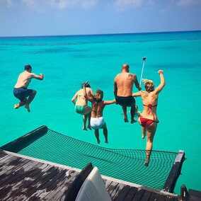 Crew taking an after charter plunge