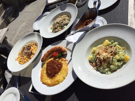 Tradtional lunch at St Moritz