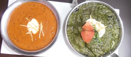 Dhal Makhani and Spinach Paneer