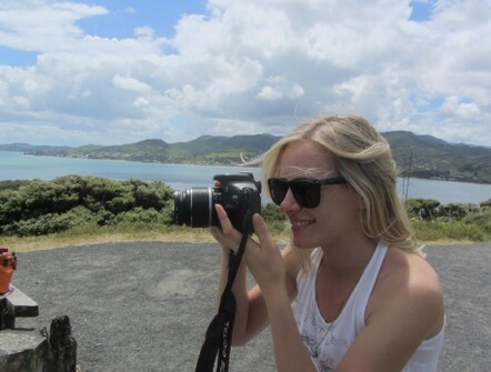 Katarina in the Hokianga Harbour