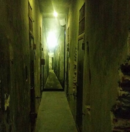 The eerie prison walls