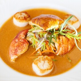 lobster Bisque with Scallops
