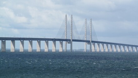 Cruising under the Øresund Bridge