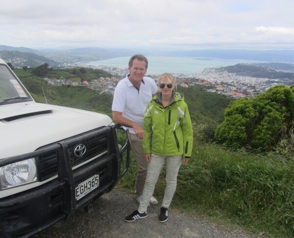 Katarina and I in the Wellington hills