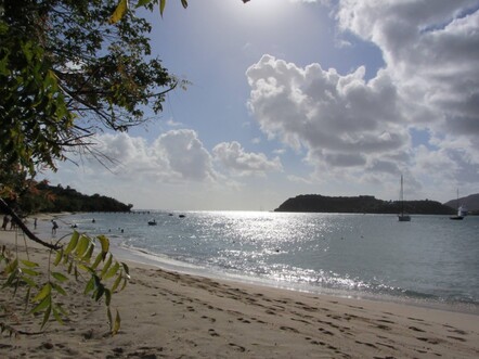 A walk along the beach after two weeks at sea is heaven