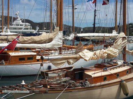 Passing a few Classic Sailing Yachts
