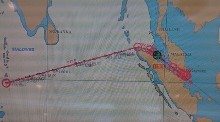Chart from Maldives to Singapore