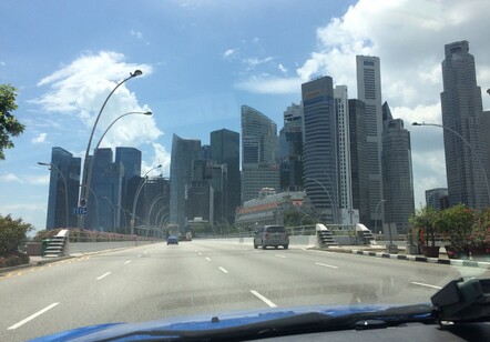 Driving downtown