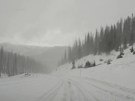 Driving up to Wolf Creek Pass 3,309m