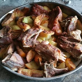 Traditional cooking under the bell