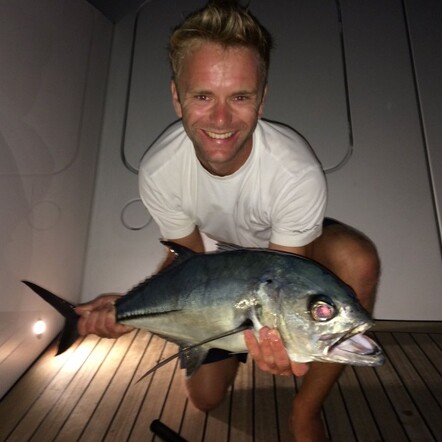 Jason happy with his catch