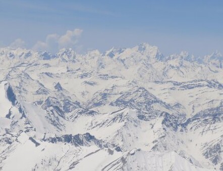 Flying over the western Himalaya's