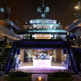 Yacht party about to begin