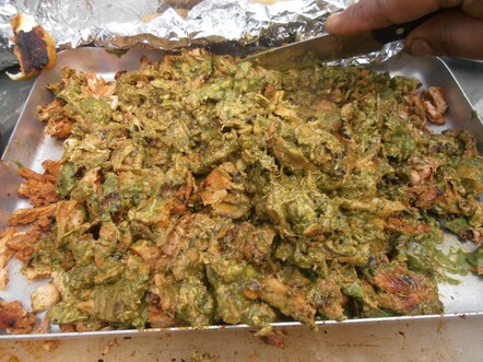 BBQ Tandoor chicken and spicy sauce