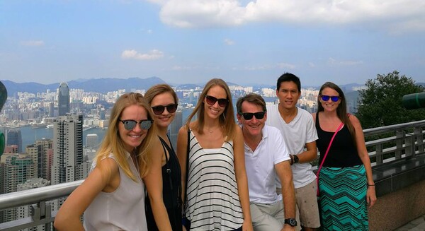 Friends visiting, Victoria Peak