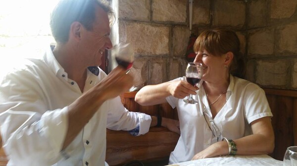 My Croatian kindred spirit, Kata and I in Trpanj