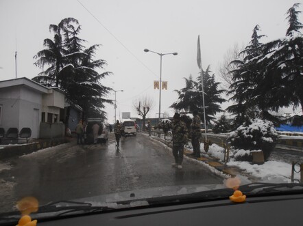 Soldiers at Kashmir airport