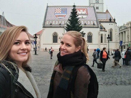 Jelena and Katarina in Zagreb
