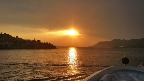 Stunning sunset in Korcula