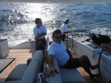 Perfect winds making for exciting sailing