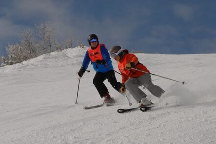 I often skied with a blind skier