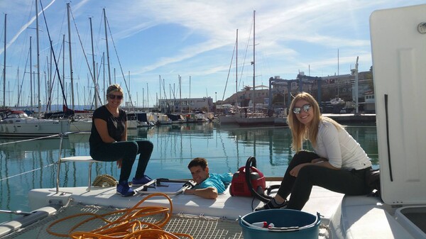 Marina, Ivan and Katarina on SY Mini