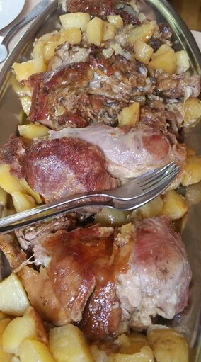 Lamb cooked on the spit