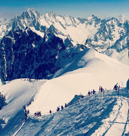 A tactical steep walk with crampons before a glorious ski