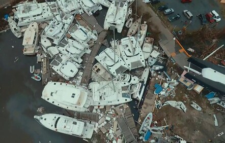 Thousands of yachts were destroyed