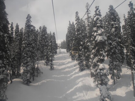 First chair lift ride is exhilarating
