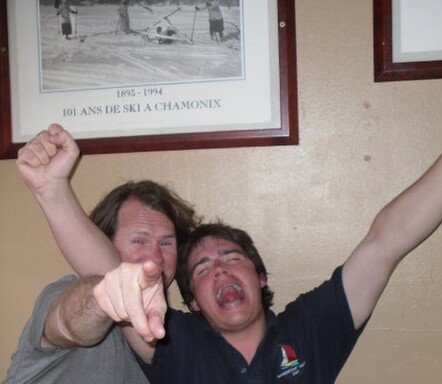 Patrick and I enjoying Apres