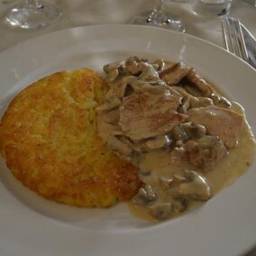 Veal, wild mushrooms and Rosti