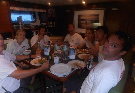 The Crew eating up large before the weather changes