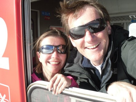 Sue and I on the Bernina Express