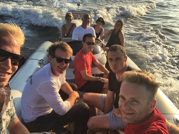 Crew off for an after charter dinner