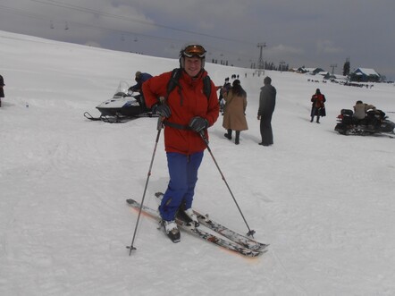 The only skier so far