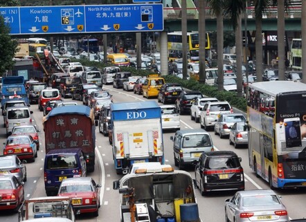 I had to get used to driving in such traffic