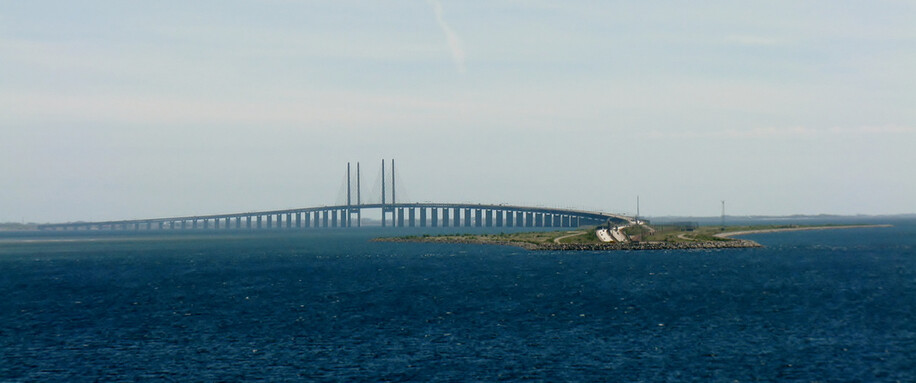 The Øresund Bridge is an approximately 16 km long road and rail link between Sweden and Denmark.