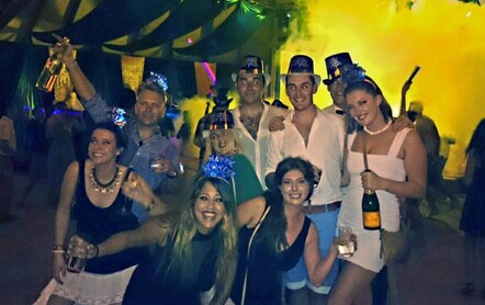 Crew celebrating NYE