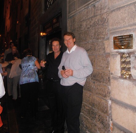 High school friend Bruce Dann in Florence