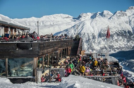 Lunch St Moritz is as important as the skiing