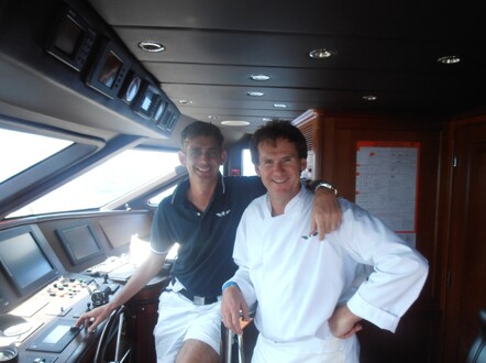 Adam and I after a successful lunch