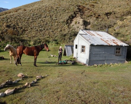 New Zealand high country muster hut for the night