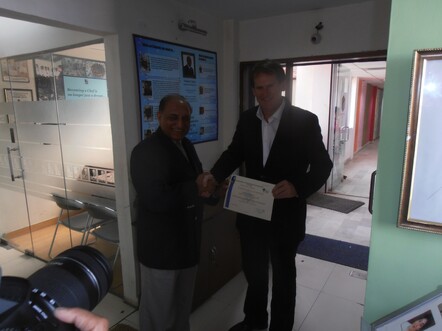 Mr. Virender S. Data giving me my cooking diploma